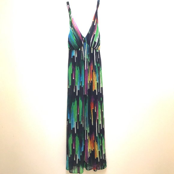 Papaya Maxi Dress Colorful Small Cruise Cocktail Summer - Picture 3 of 8